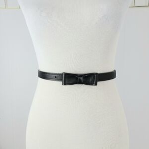 Fossil Black Bow Genuine Leather Vintage Belt